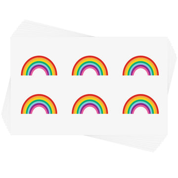 TINY RAINBOWS' metallic temporary tattoo set includes 10 rainbow tattoos! @FlashTattoos #FLASHTAT
